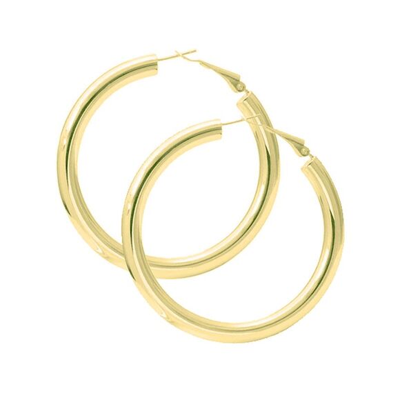 Tube Style Hoop Earrings - Picture 1 of 3